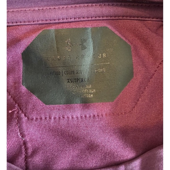 Under Armour Unstoppable Muscle Tank Top Women XS Purple Graphic Open Back Gym - Picture 6 of 10